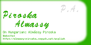piroska almassy business card
