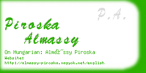 piroska almassy business card